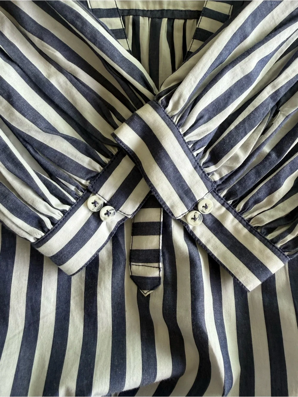 Anthropologie Darcey Popover Swing Top Blue Pattern Size L